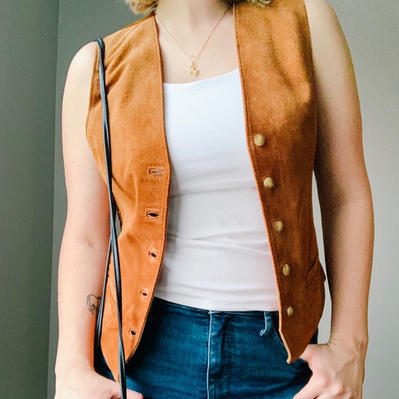 1990s Suede Vest by Laura Ashley - Picture 7 of 7